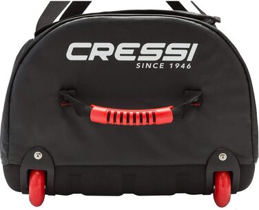 Велика водонепроникна сумка Cressi Tuna 120 л чорна/червона, з коліщатками або без, для дорослих
