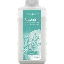 Лужна ванна з морським коралом Sango effective nature, 3000 г, для м'якої шкіри, відновлення після спорту, без добавок, для повної ванни, ванночки для ніг або обгортань