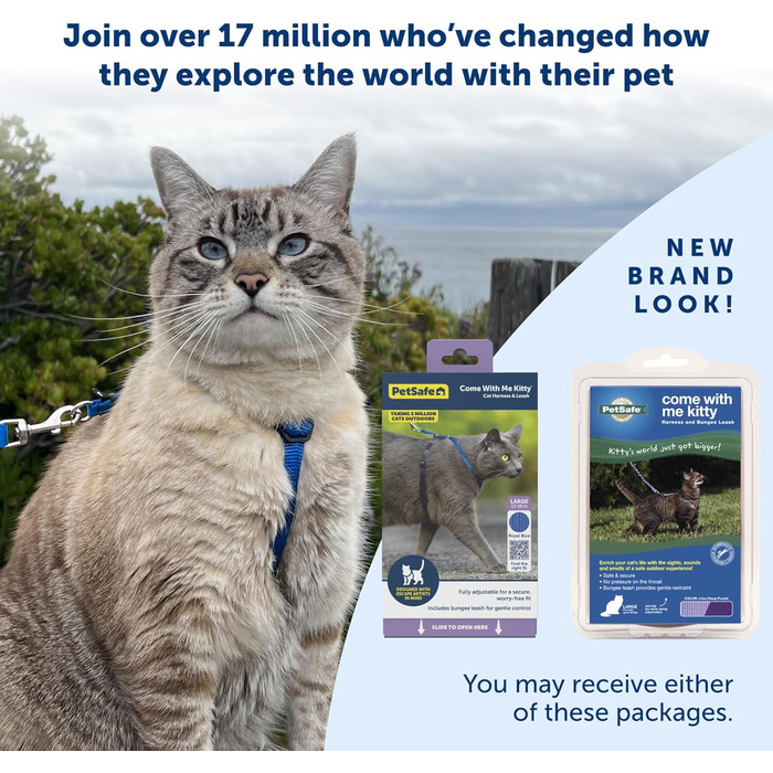 Шлея для кішок PetSafe Come with Me Kitty з еластичним повідцем, розмір M, червоний/клюква