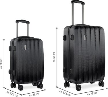 Жорсткий валізу Bugatti Lima 58x38x23,5 см, 33,8 л, 4 колеса, бронза, з TSA-замком, набір