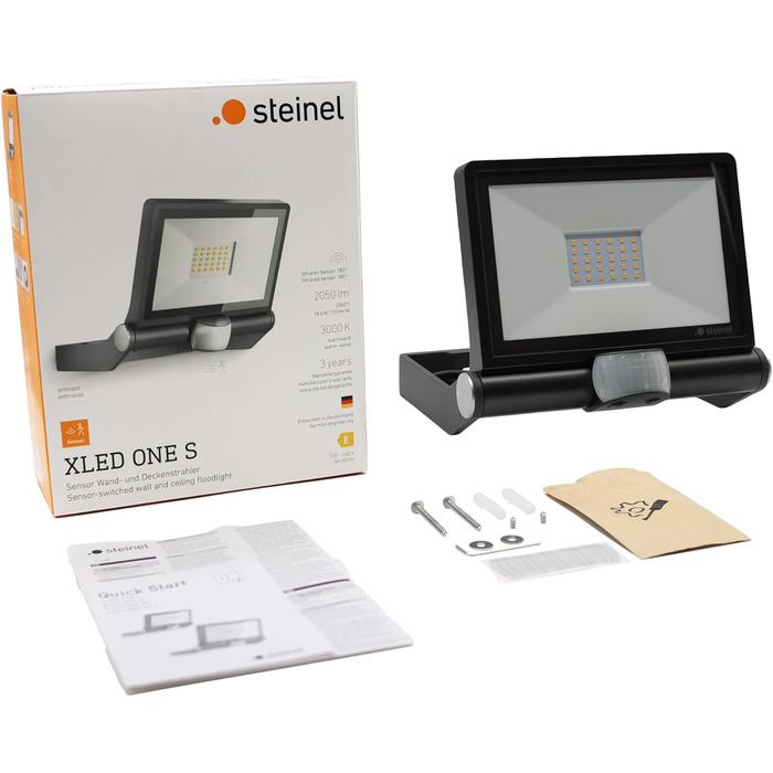 Світлодіодний прожектор Steinel XLED ONE 17,8 Вт, 2050 лм, для двору, під'їзду та саду, з датчиком руху