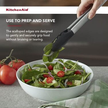 Кухонні щипці KitchenAid Gourmet з нержавіючої сталі, чорні