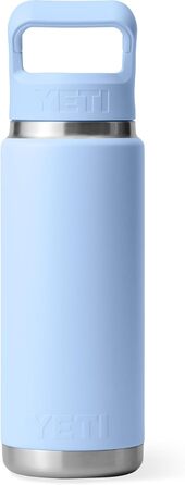 Термобутилка YETI Rambler C з трубочкою, вакуумна нержавіюча сталь, 769 мл, синя