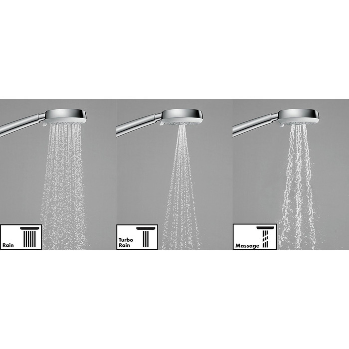 Душова лійка hansgrohe Crometta 100, 3 режими, біла/хром