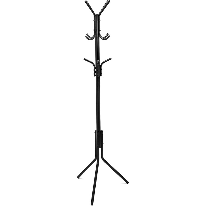 Вішак для одягу та капелюхів Amazon Basics, металевий, 29.5x29.5x167 см, чорний