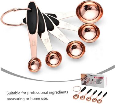 Набір мірних ложок з нержавіючої сталі Ciieeo Rose Gold