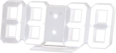 Діджитал-годинник Lunartec настінний і настільний, Jumbo LED, 3D, будильник, з підсвіткою, димований, 28 см