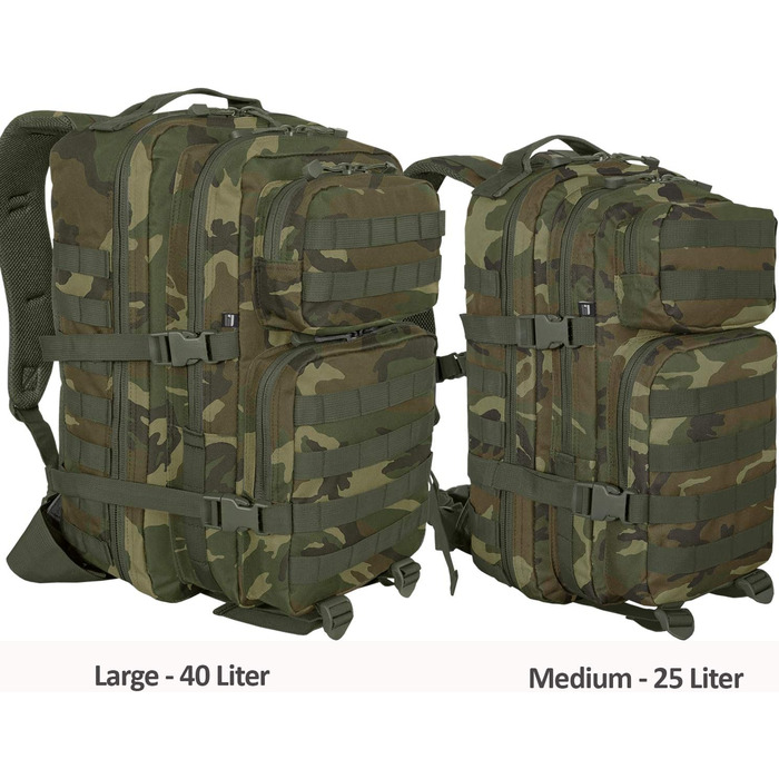 Тактичний рюкзак US Cooper Assault 25 л, Woodland, середній
