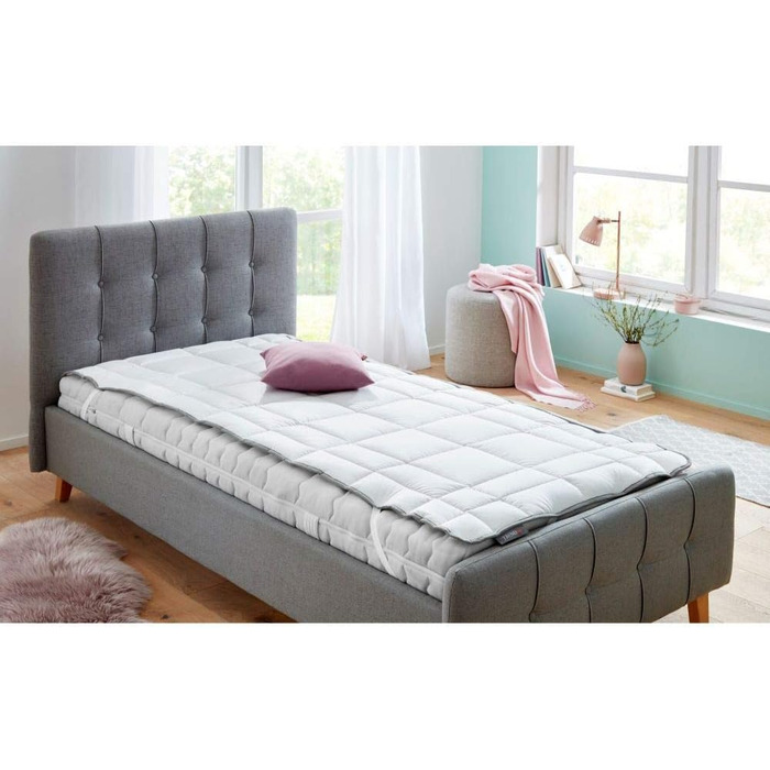 Наматрацник Badenia Bettcomfort Clean Cotton, 90x200 см, білий, сертифікат OEKO-TEX, німецька якість, бавовна