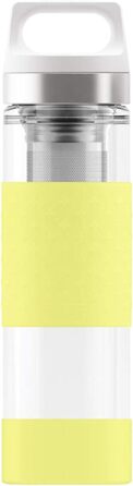 Термобутилка SIGG Hot & Cold із скла 0.4 л з силіконовим чохлом Ultra Lemon, ізольована, без шкідливих речовин