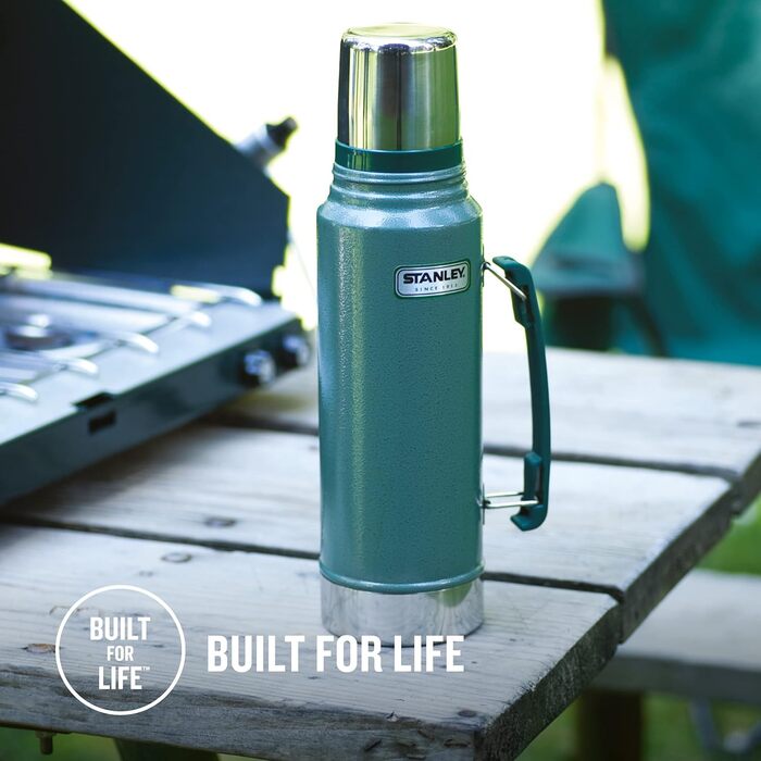 Термос Stanley Classic Legendary, нержавіюча сталь, 1 л, 24-32 год тримає тепло/холод, BPA Free, кришка-чашка, для напоїв, для подорожей