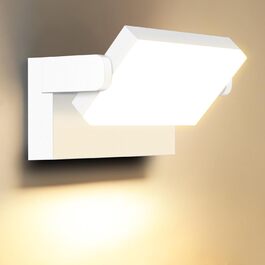 LEDMO Настінний LED світильник 60W, 5000 Лм, білий, поворотний 360°, IP65, тепле світло 3000K, для тераси, входу, саду