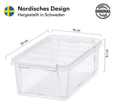 Набір з 10 контейнерів SmartStore Classic 2 л з кришкою, харчовий пластик, 21x17x11 см, міцні пластикові коробки для зберігання, посилені кути, штабельовані, гарантія 10 років