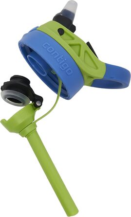 Дитяча пляшка для води Contigo Easy Clean Autospout з трубочкою, нержавіюча сталь, без BPA, 100% герметична, легке очищення, 420 мл, для школи, садка, спорту (Matcha Dragon)