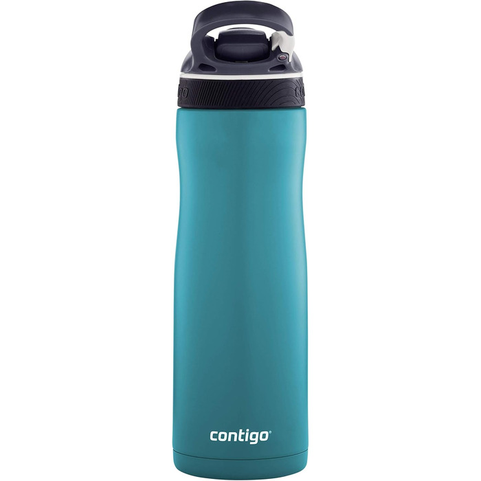 Термобутилка Contigo Ashland Chill з трубочкою, нержавіюча сталь, 590 мл, ізольована, для спорту, велосипеда, туризму, не протікає (Scuba)