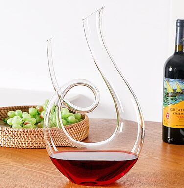 Декантер для вина Weinkaraffe, 100% безсвинцеве кришталеве скло, ручна робота, спіральна форма