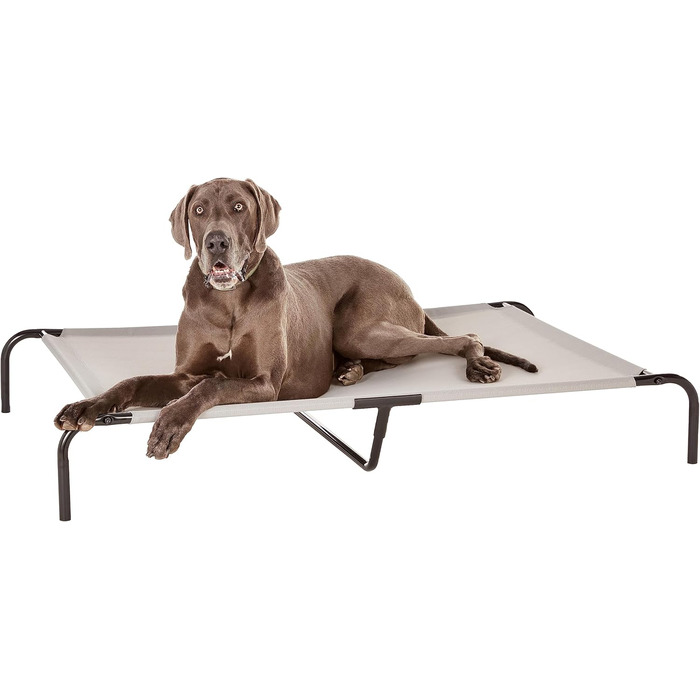 Охолоджуюче підняте ліжко для собак Amazon Basics, сіре, XL, 130x80x19 см