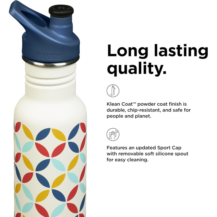 Пляшка для води Klean Kanteen Classic Narrow 532 мл, ретро-дизайн, нержавіюча сталь