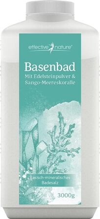 Лужна ванна з морським коралом Sango effective nature, 3000 г, для м'якої шкіри, відновлення після спорту, без добавок, для повної ванни, ванночки для ніг або обгортань