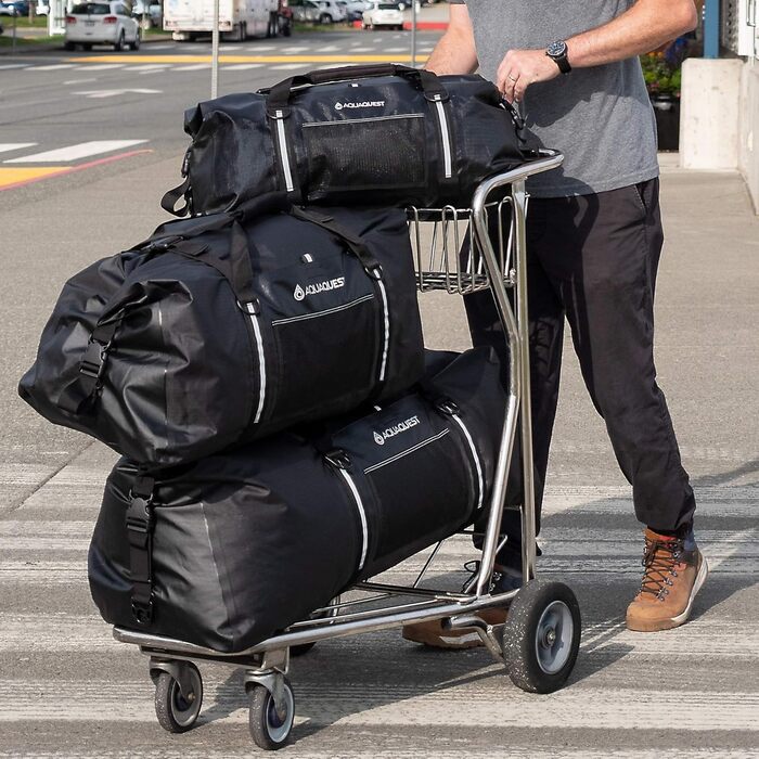 Гермомішок AquaQuest White Water Duffel 100% водонепроникний, міцний, універсальний, для подорожей, спорту, мотоцикла, човна, риболовлі, 50/75/100 л