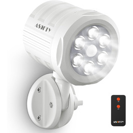 ASOFTY вуличний бездротовий LED прожектор з датчиком руху, на батарейках, 1000 Лм, з пультом, IP65, для саду, гаража, дому