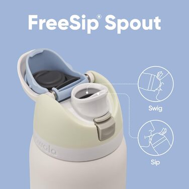 Owala FreeSip ізольована пляшка для води з нержавіючої сталі зі соломинкою, 1,2 л, BPA-free, для спорту та подорожей, колір Dreamy Field (Iced Breeze)