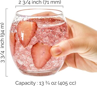 Набір преміальних склянок Crystalia 410 мл, 6 шт — безсвинцеве скло для віскі, соку, гіну, десертів, універсальні тумблери