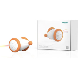 Cheerble Wicked Mouse – електрична іграшка для котів, USB-зарядка, LED-підсвітка, для активності та розвитку, колір абрикос