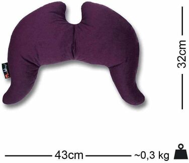 Подушка-крило для подорожей MeroWings Amethyst, ергономічна, фіолетова