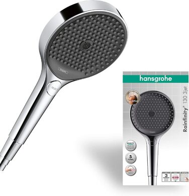 Душова лійка hansgrohe Rainfinity, 3 режими, кругла 130 мм, антикальк, хром