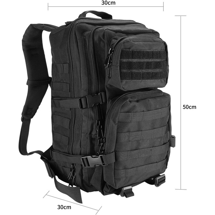Тактичний рюкзак ProCase 40L для армії, туризму та полювання – великий військовий рюкзак для походів, кемпінгу, трекінгу, зручний для outdoor-активностей, 3-денний assault pack, преміум-якість