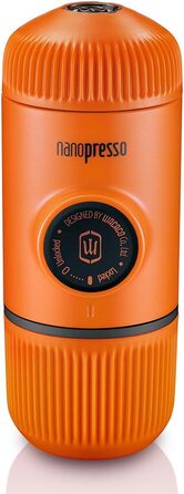 Портативна кавоварка WACACO Nanopresso, 18 Бар, ручна, для подорожей, кемпінгу та походів, оновлена версія Minipresso, помаранчева, без чохла