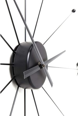 Настінний годинник Kare Design Like Umbrella, чорний, 100 см, сучасний мінімалізм, алюмінієва рама, круглий, без батарейки