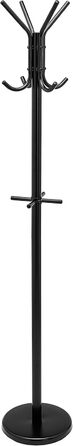 Вішалка для одягу та капелюхів Amazon Basics, 29.5x29.5x167 см, чорна