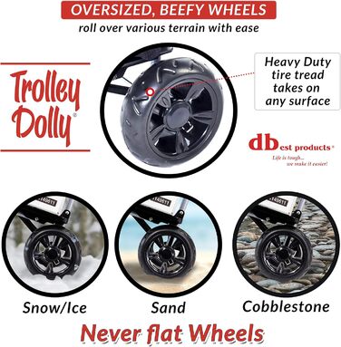 Складна господарська візок dbest products Trolley Dolly, чорний