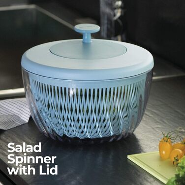 Guzzini Сушарка для салату з кришкою SPIN&STORE, оливкова, 26 см, 4000 мл, Kitchen Active Design