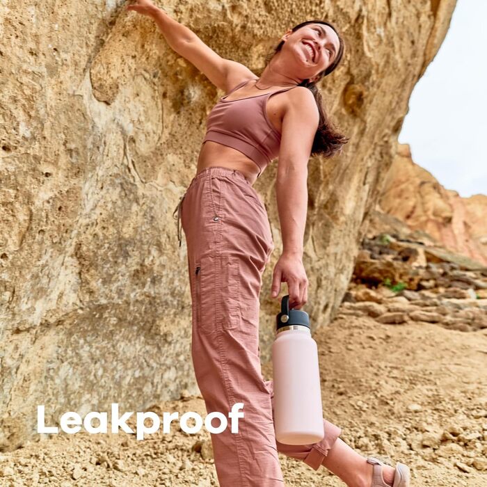 Термобутилка HYDRO FLASK 1180 мл із нержавіючої сталі, ізольована спортивна пляшка для води з герметичною кришкою та ручкою, підходить для посудомийної машини, колір індиго