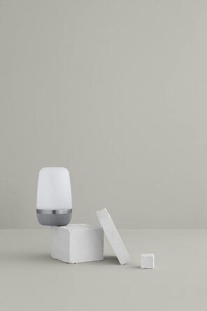 Світлодіодна акумуляторна лампа Blomus SPIRIT для вулиці, настільна, USB-зарядка, розмір S, платиново-сіра