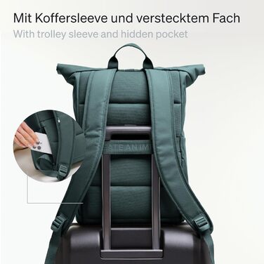 Рюкзак GOT BAG Rolltop Easy з переробленого пластику Ocean Impact, водонепроникний, для ноутбука 16'', 31 л, колір Sea Teal