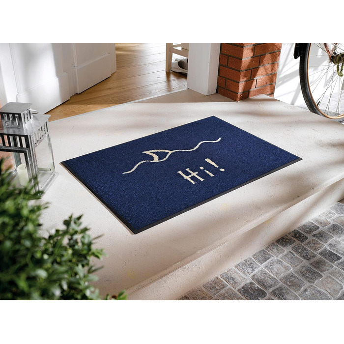 Килимок для підлоги wash+dry Hi! 50x75 см, для внутрішнього та зовнішнього використання, праний