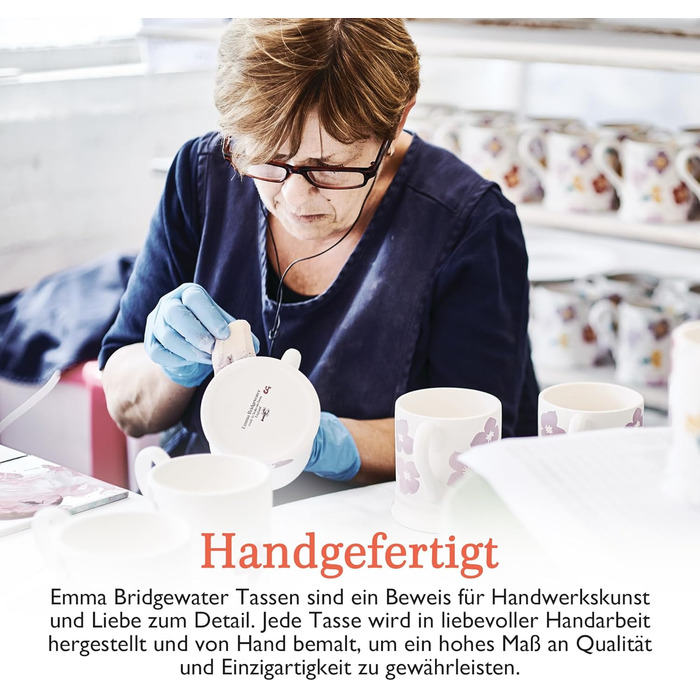 Велика керамічна чашка Emma Bridgewater 1/2 пінти, фіолетова, для кави, капучино, латте, чаю, подарунок на день народження