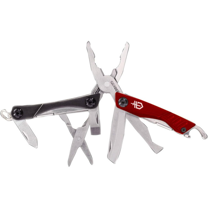 Мультитул Gerber Dime, 12 функцій, кишеньковий, чорний/червоний