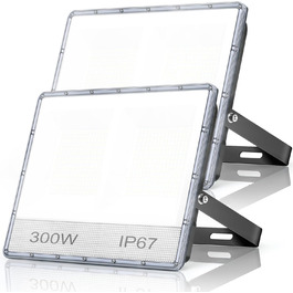 LED прожектор для вулиці YIQIBRO 50 Вт, 2 шт., 5000 Лм, 7000K, IP67, холодне світло для саду, гаража, тераси