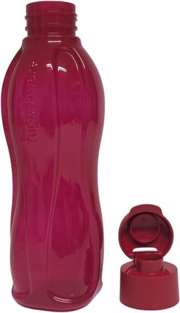 Пляшка для води Tupperware Eco To Go 750 мл, глибоко-червона, підходить для газованої води, Flip Top кришка, преміум-пластик