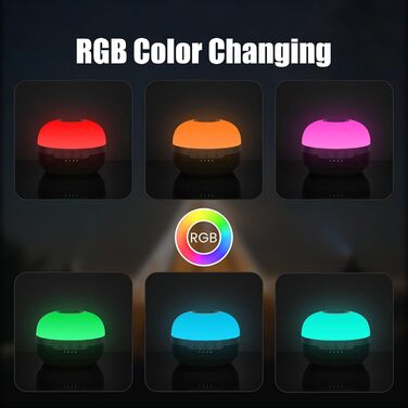 Кемпінговий LED ліхтар із RGB-підсвіткою, магнітом, 5200 мА·год, USB-зарядка, 6 режимів яскравості, димер, для туризму, кемпінгу, надзвичайних ситуацій