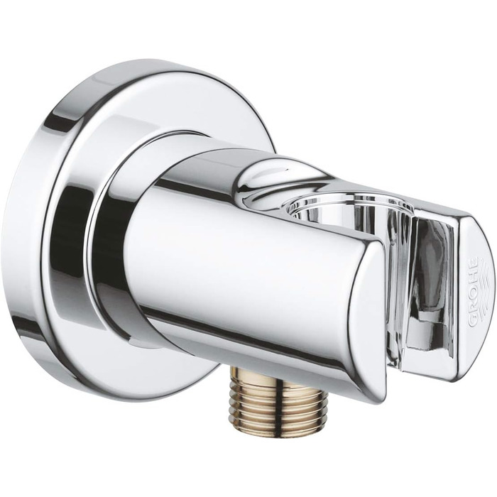 Ручний душ GROHE Vitalio Get 1 режим, антикальційна система, подвійна стінка, для проточних водонагрівачів, сріблястий, комплект з настінним кріпленням