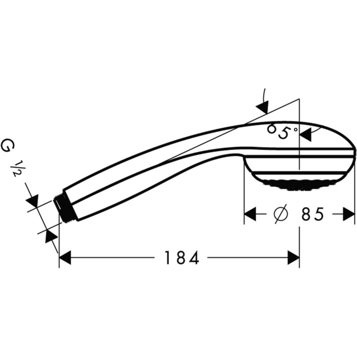 Hansgrohe Crometta 85 – ручний душ, антикальк, хром, 1 режим