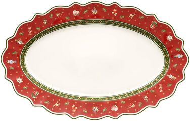Сервізна овальна тарілка Villeroy & Boch Toy's Delight, преміум порцеляна, червона