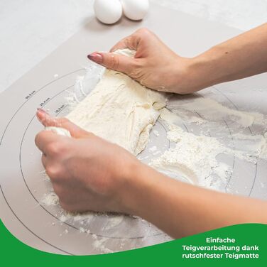 Силіконова килимок для тіста Wundermix WunderMat 60x40 см з розміткою, антипригарна та нековзка підкладка для випічки