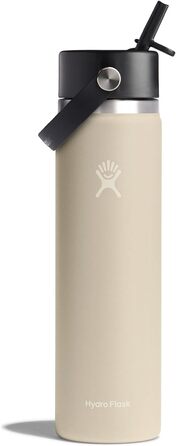 Гідрофляга Hydro Flask 710 мл – вакуумна пляшка з нержавіючої сталі з широкою горловиною та кришкою з трубочкою, колір Oat